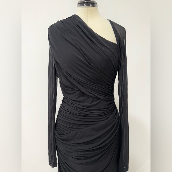 ZIMMERMANN Illustration asymmetric ruched stretch-mesh midi dress - Picture 6 of 13